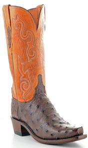 WOMEN'S BROWN FULL QUIL HANDMADE WESTERN  BOOTS