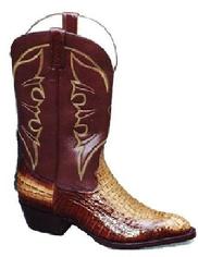 WESTERN CROC HORNBACK COWBOY BOOTS