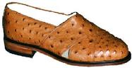 MENS BESPOKE FULL QUILL OSTRICH SLIP ON SHOES
