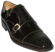 MENS CUSTOM MADE SQUARE TOE LEATHER SHOES