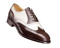 Mens shinny leather two tone shoes custom handemade